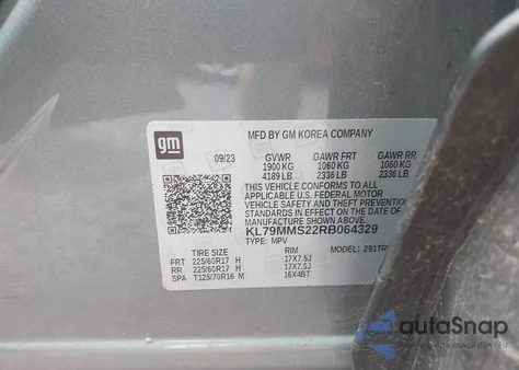2024 Chevrolet Trailblazer Fwd Ls from USA, damaged, VIN KL79MMS22RB064329